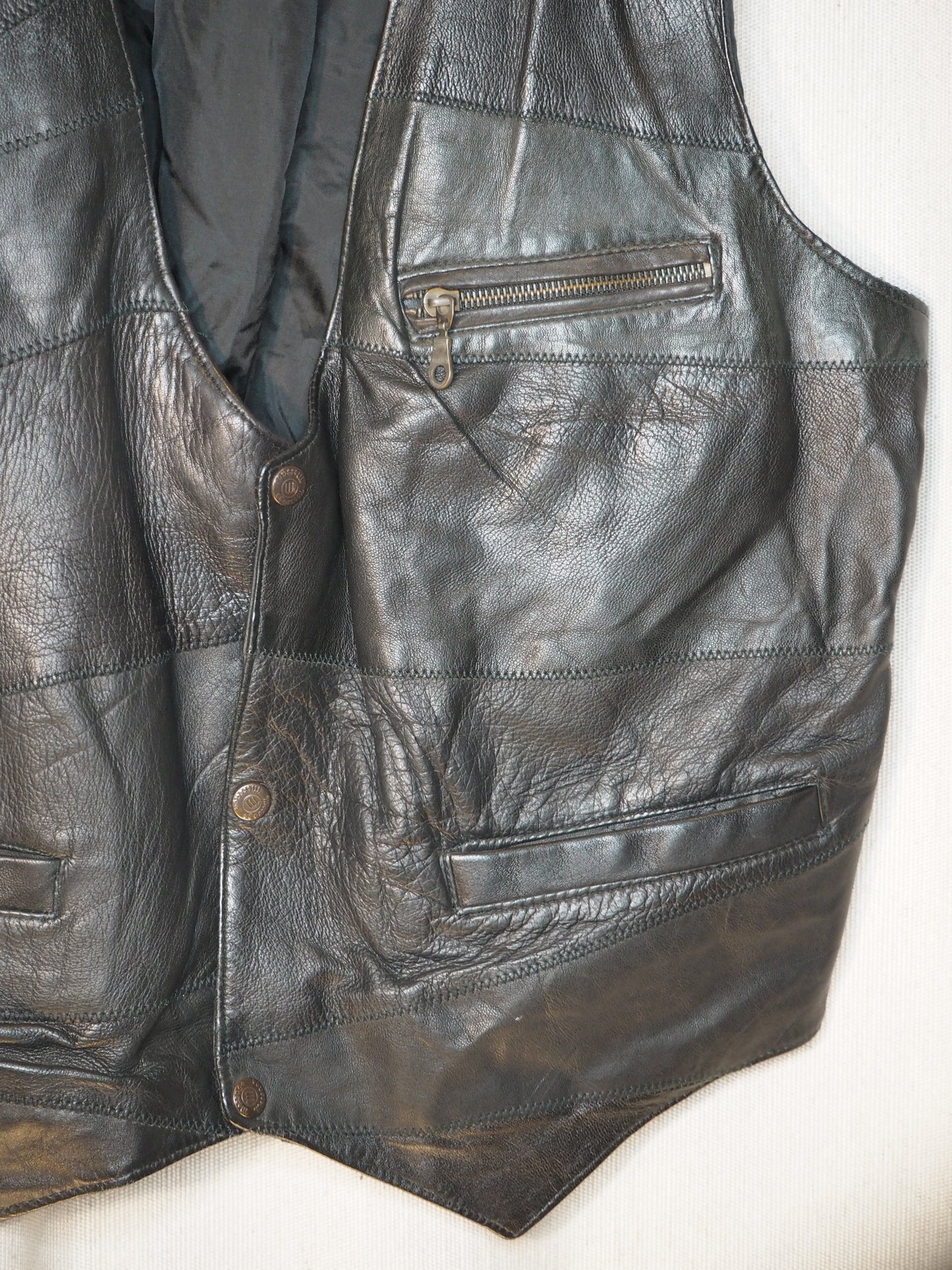Leather vest - vintage 70s