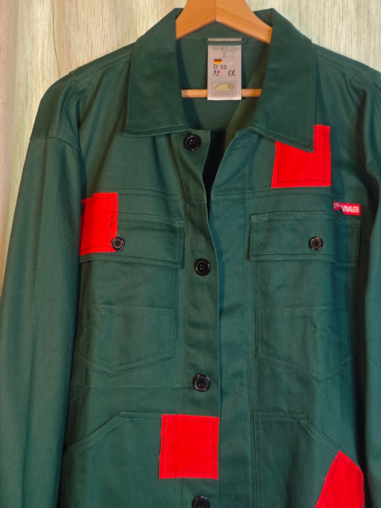 Kurtka + ogrodniczki bawełniany uniform pracowniczy - vintage