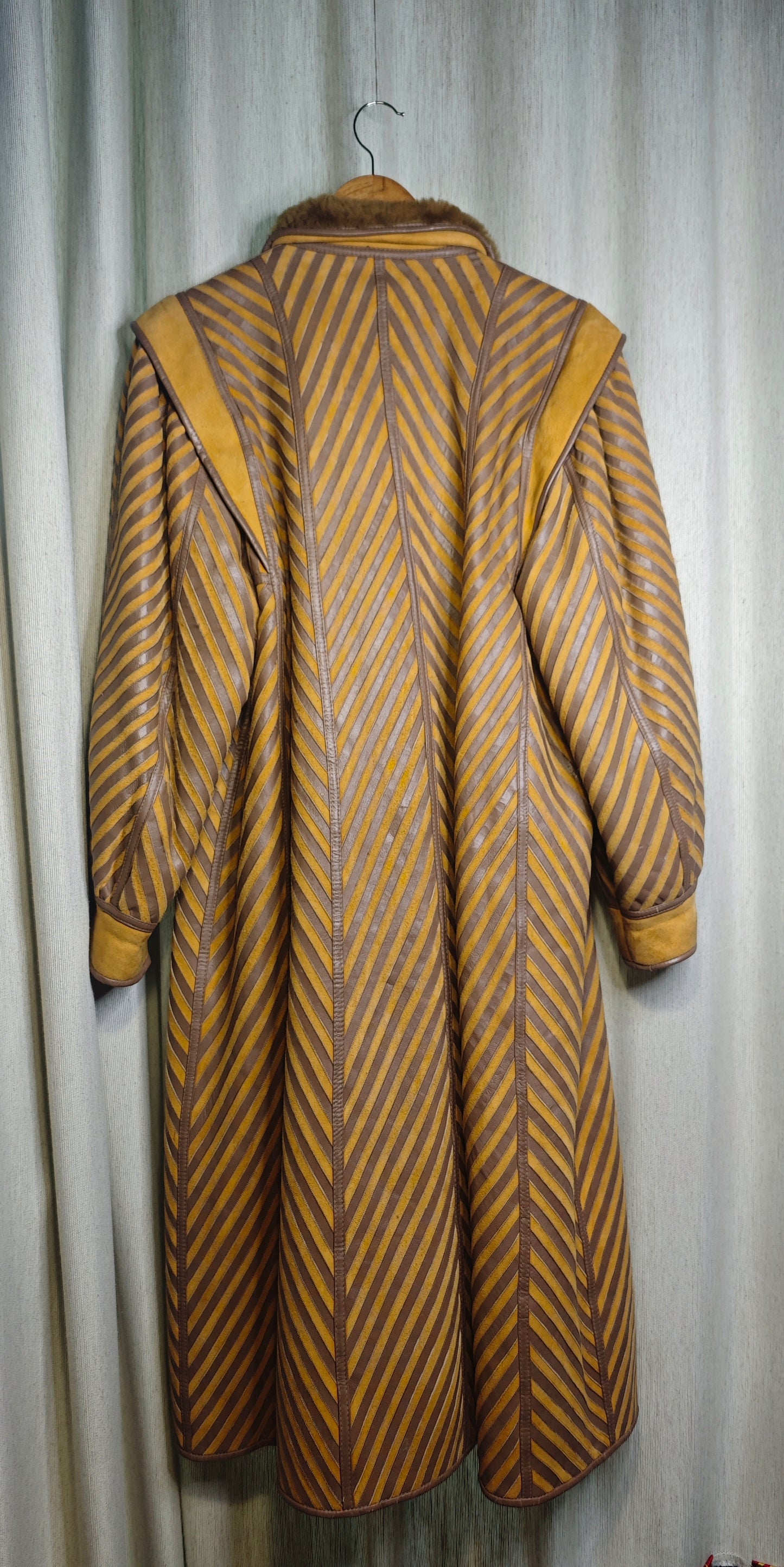 Płaszcz skóra/ futro - vintage