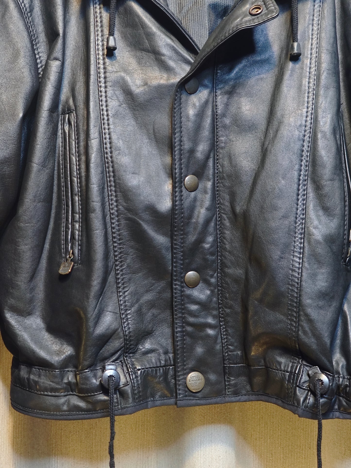 Vintage kurtka skórzana - upcycling