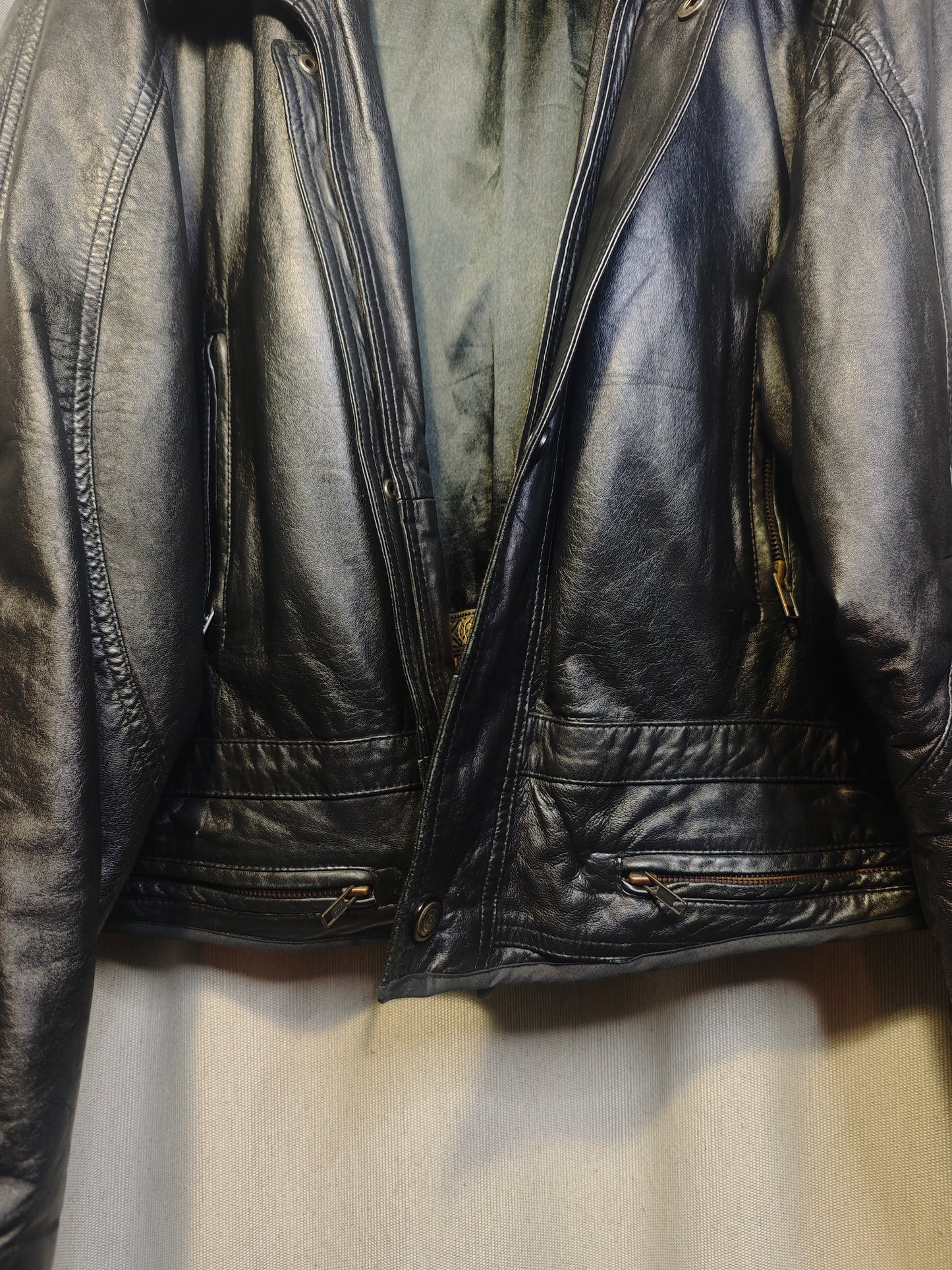Vintage kurtka skórzana - upcycling