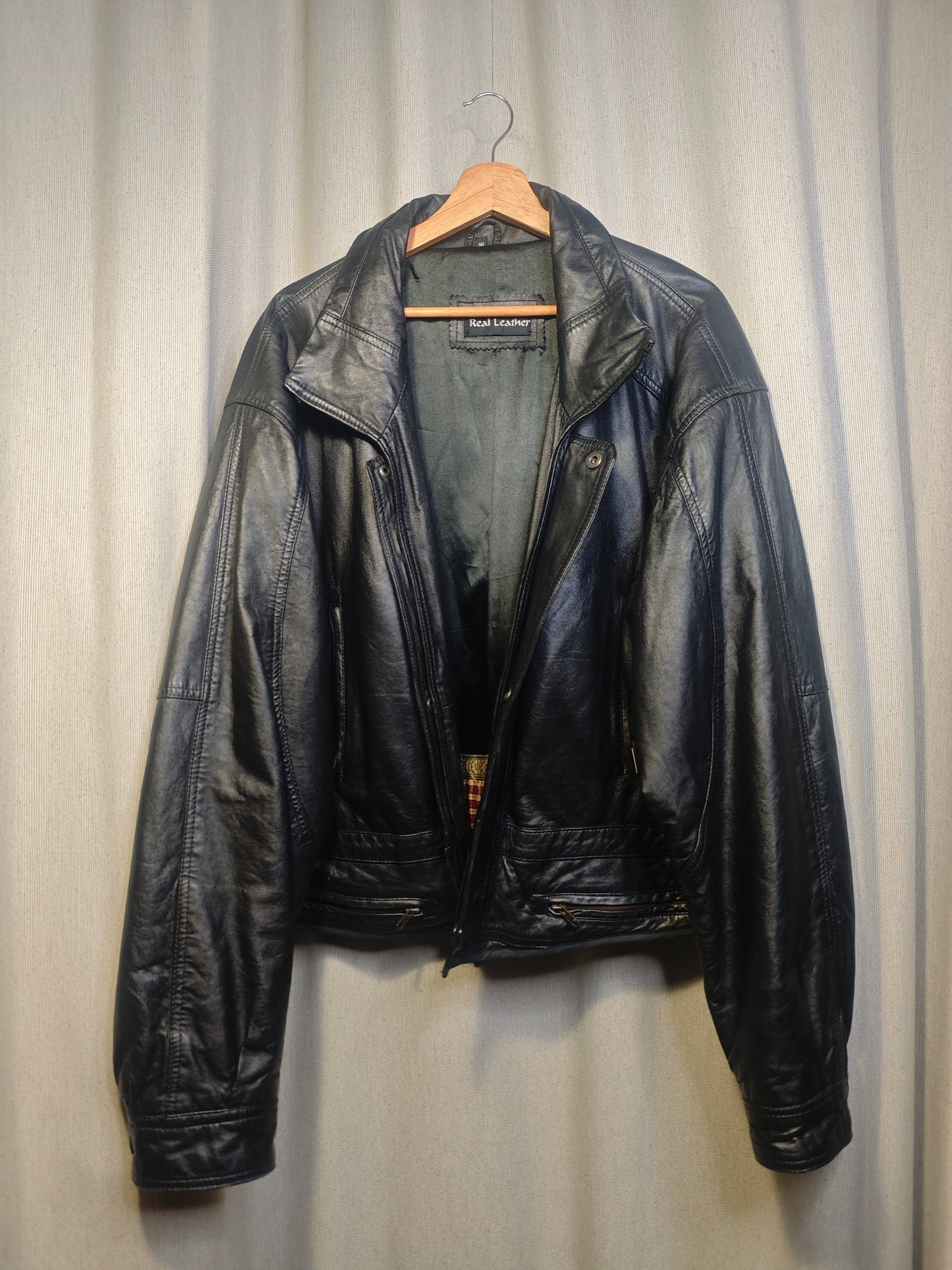 Vintage kurtka skórzana - upcycling