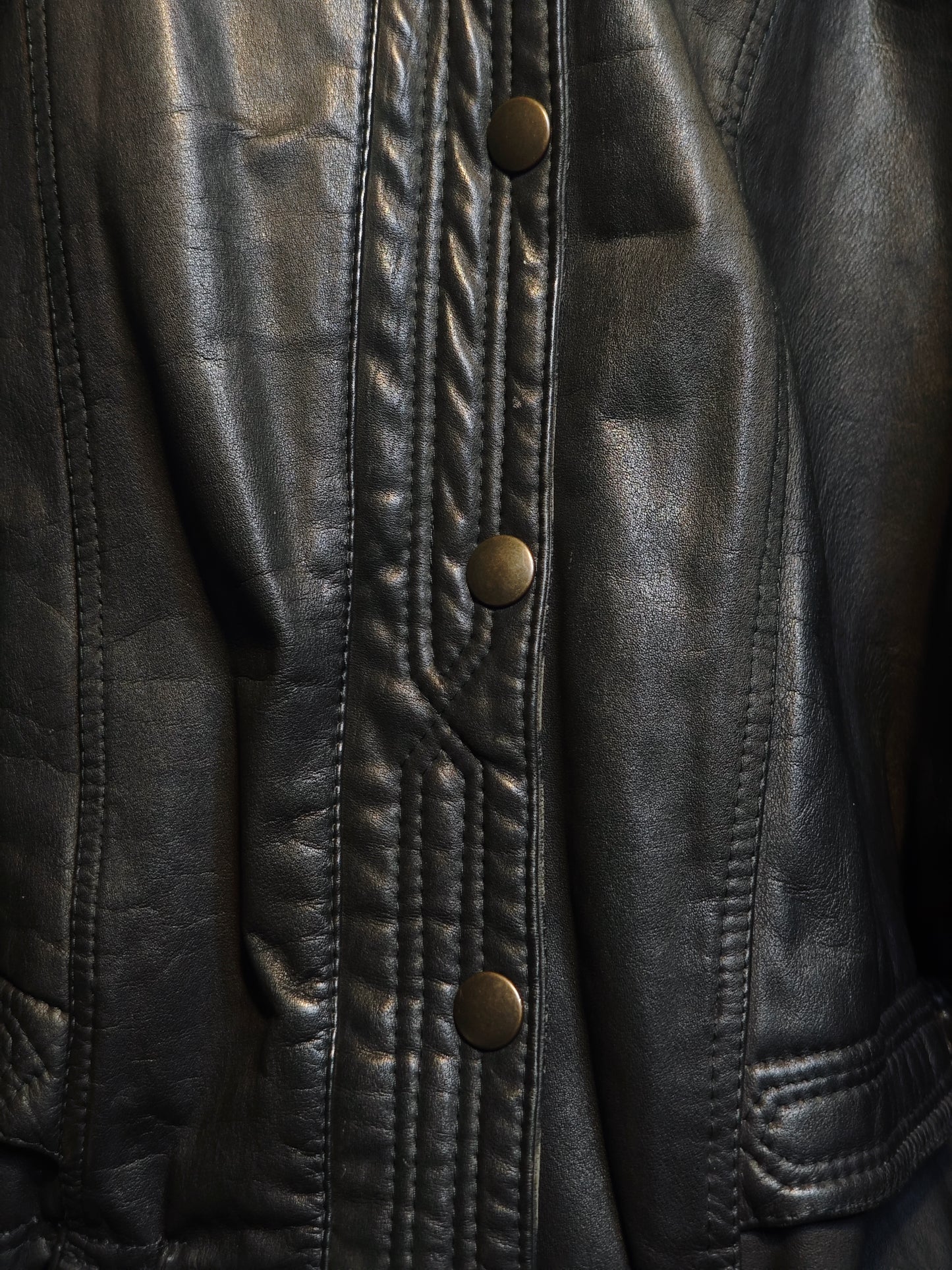 Vintage kurtka skórzana - upcycling