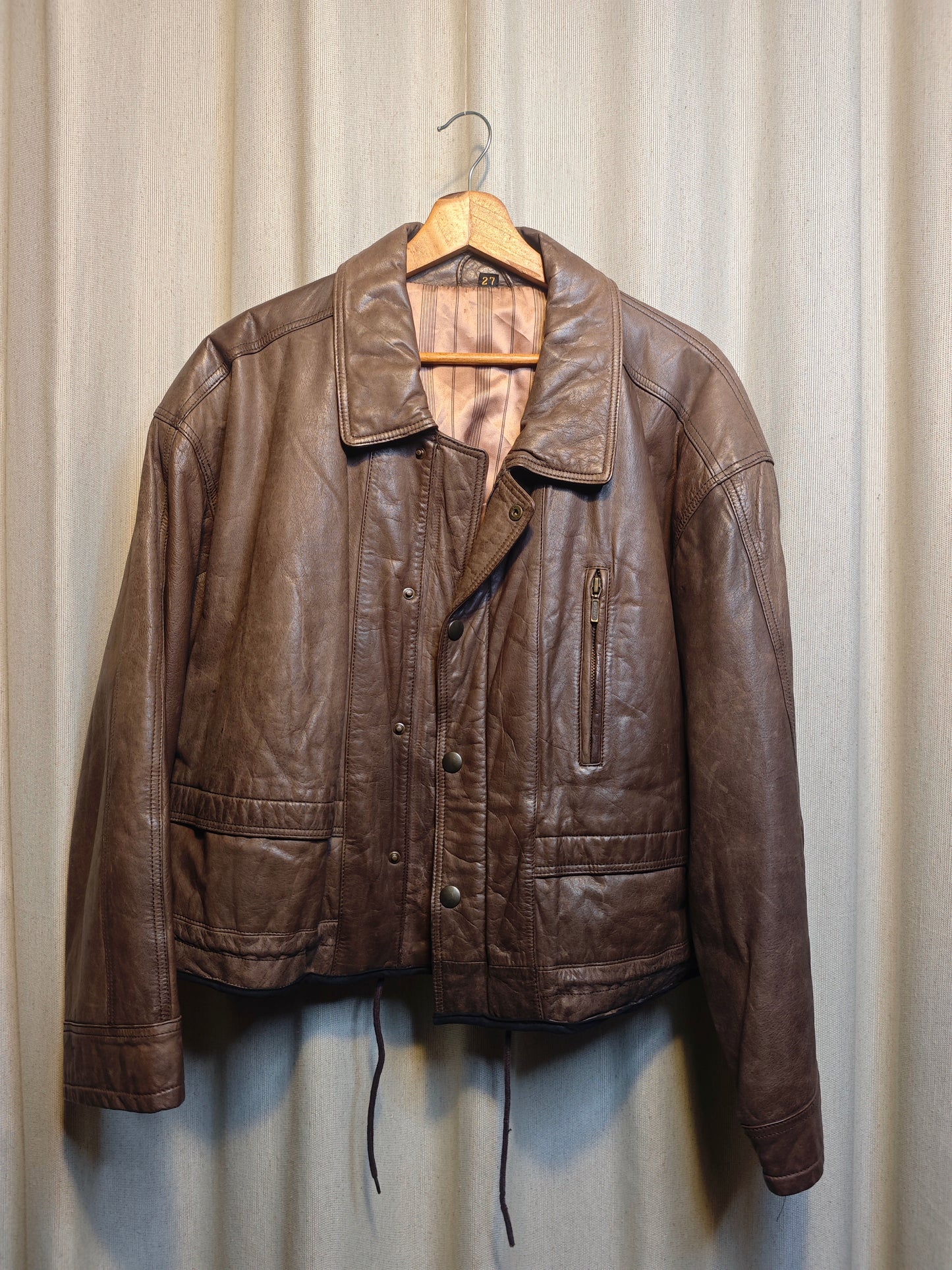 Vintage kurtka skórzana - upcycling