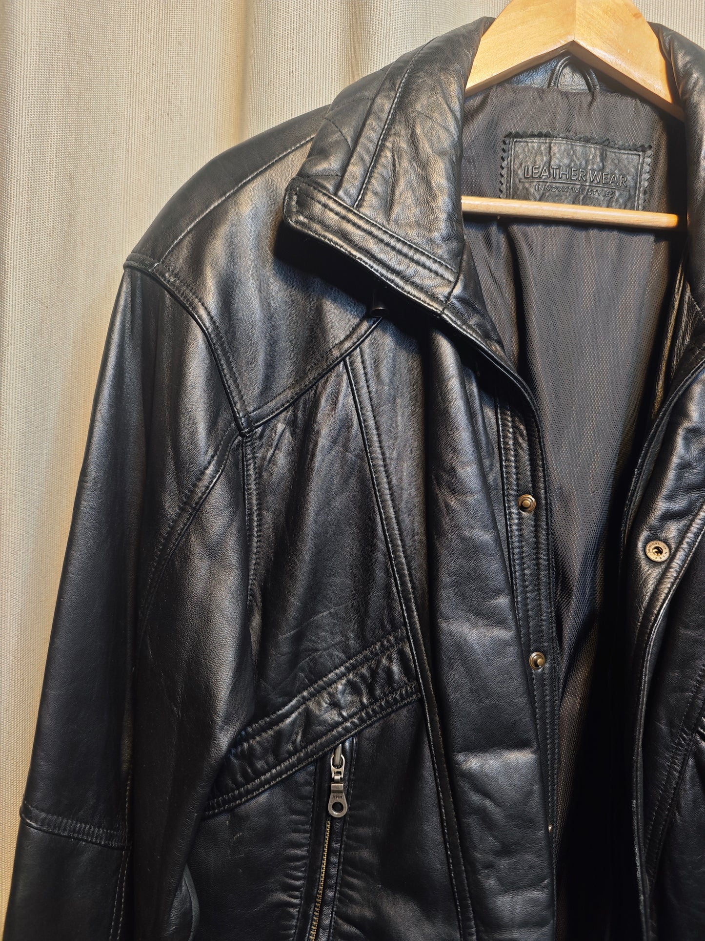 Vintage kurtka skórzana - upcycling