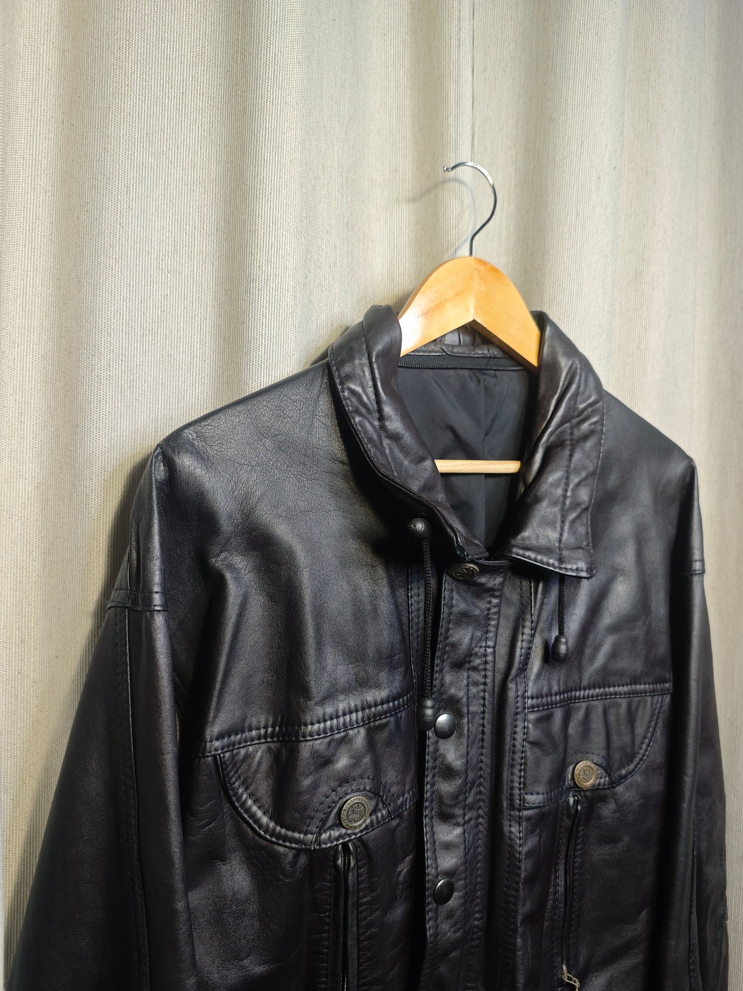Vintage kurtka skórzana - upcycling